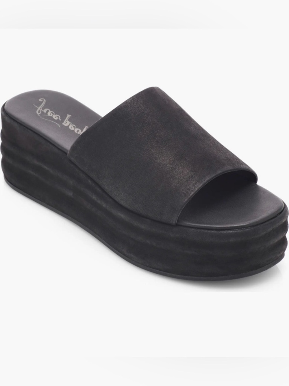 Free People Women's Harbor Flatform Slides Sandals black size 38